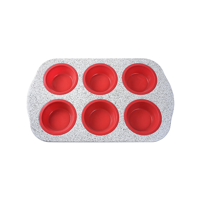 6 Cup muffin mould silicone bakeware & cake mould
