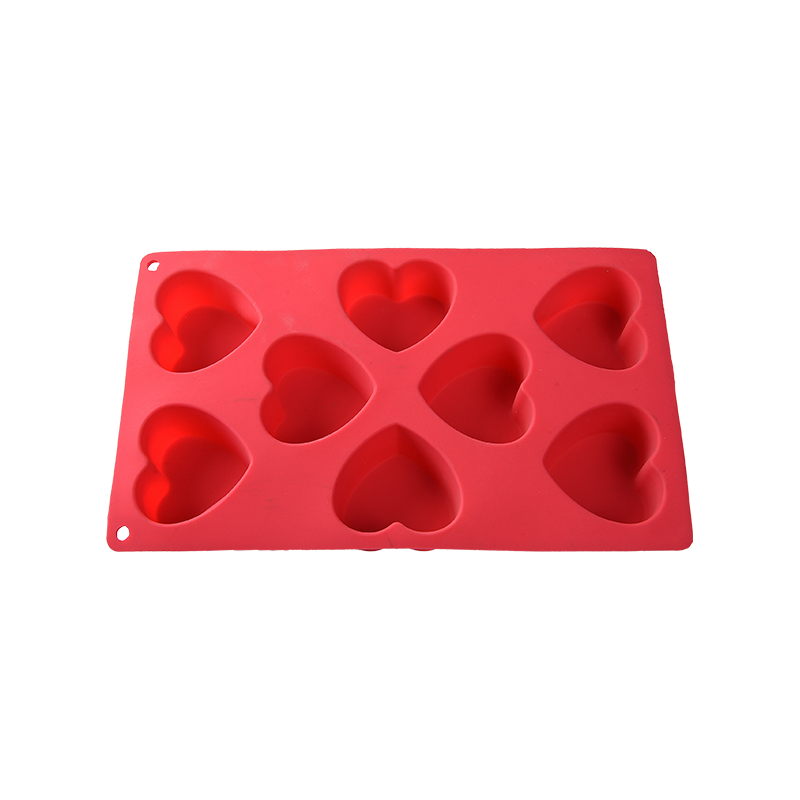 8 Cup heart silicone bakeware & cake mould